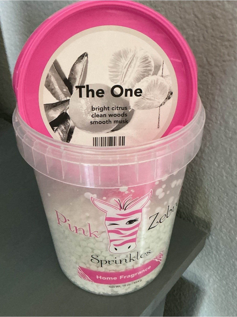 The One Pink Zebra Wax Melts in a 4 oz blend bag